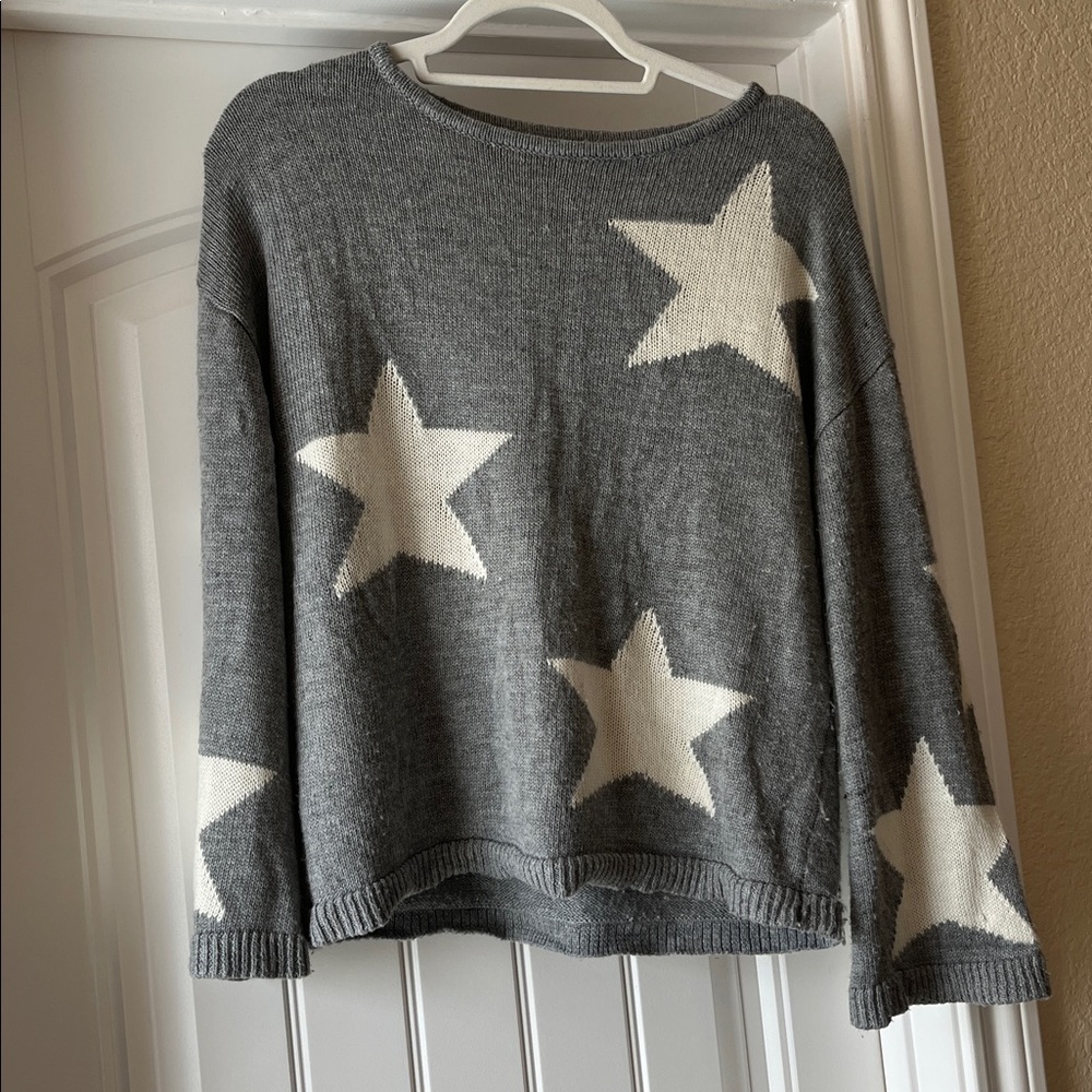Chelsea & Theodore Gray and White Star Sweater